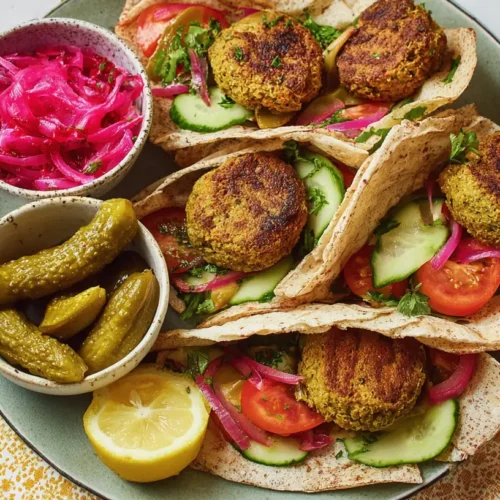 A plate of easy falafels, ideal for a quick lunch.