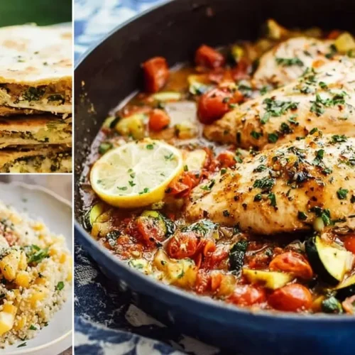 Various cheap dinner ideas presented on a kitchen table