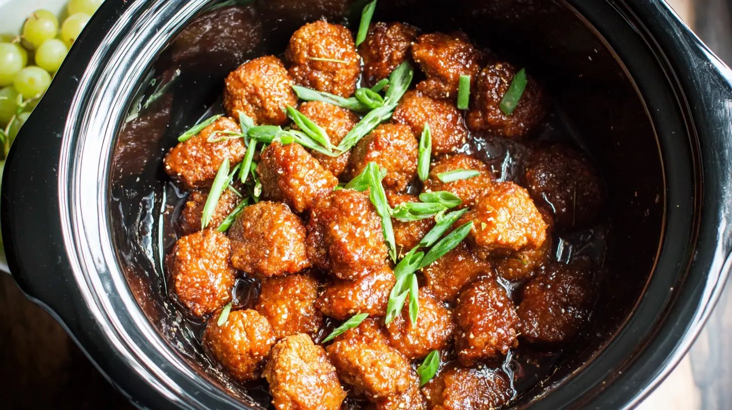 Various crockpot appetizer recipes arranged for easy viewing