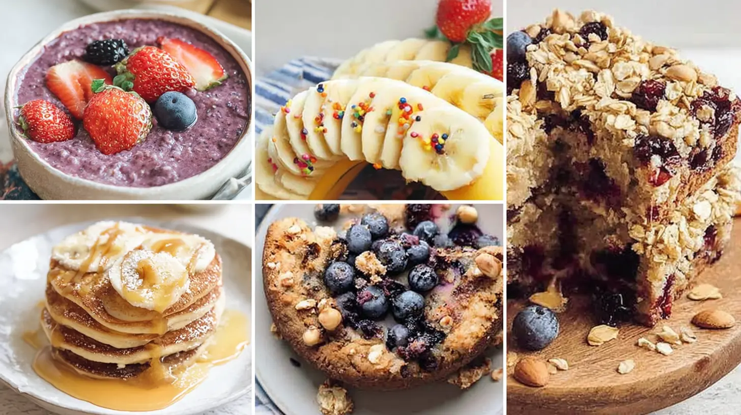 Various delightful sweet breakfast recipes arranged for a morning feast