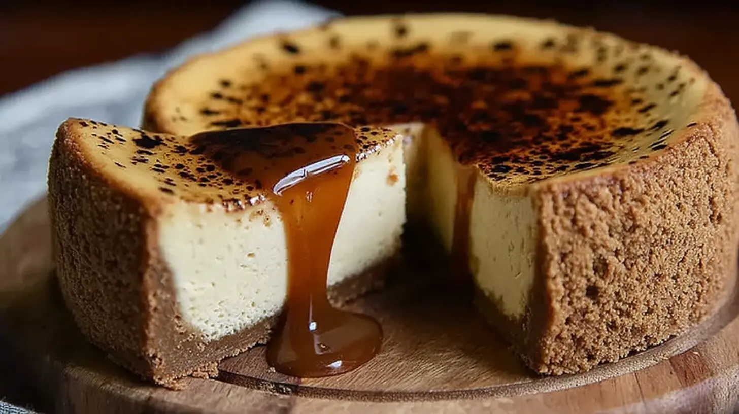 Indulgent vanilla bean brown butter cheesecake, perfectly baked.
