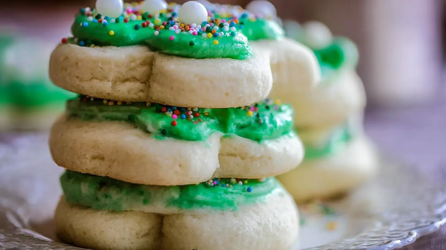 Several warm, soft sugar cookies arranged artfully, showcasing their tender texture.