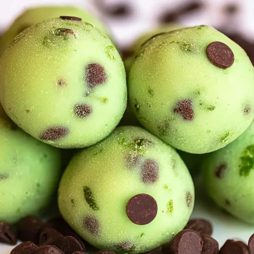 Chocolate mint truffles coated in cocoa powder