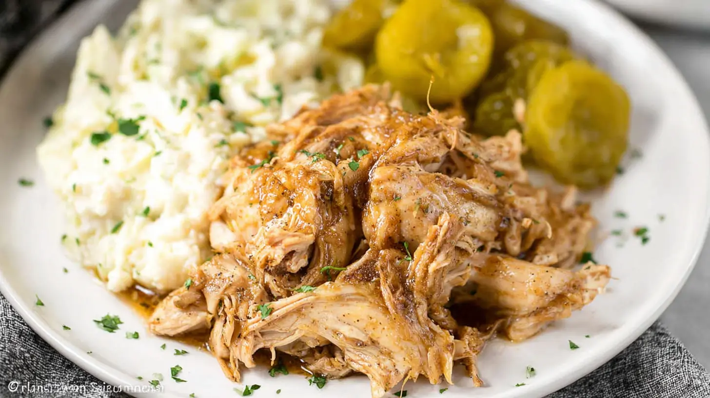 Juicy Mississippi Chicken, tender and rich with a flavorful gravy