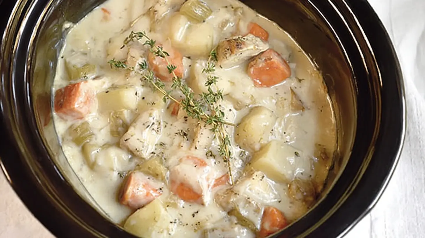 Savory seasoned ranch chicken in a crock pot