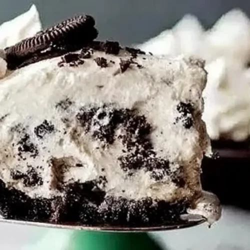 A delectable Cookies and Cream Pie, perfect for dessert.