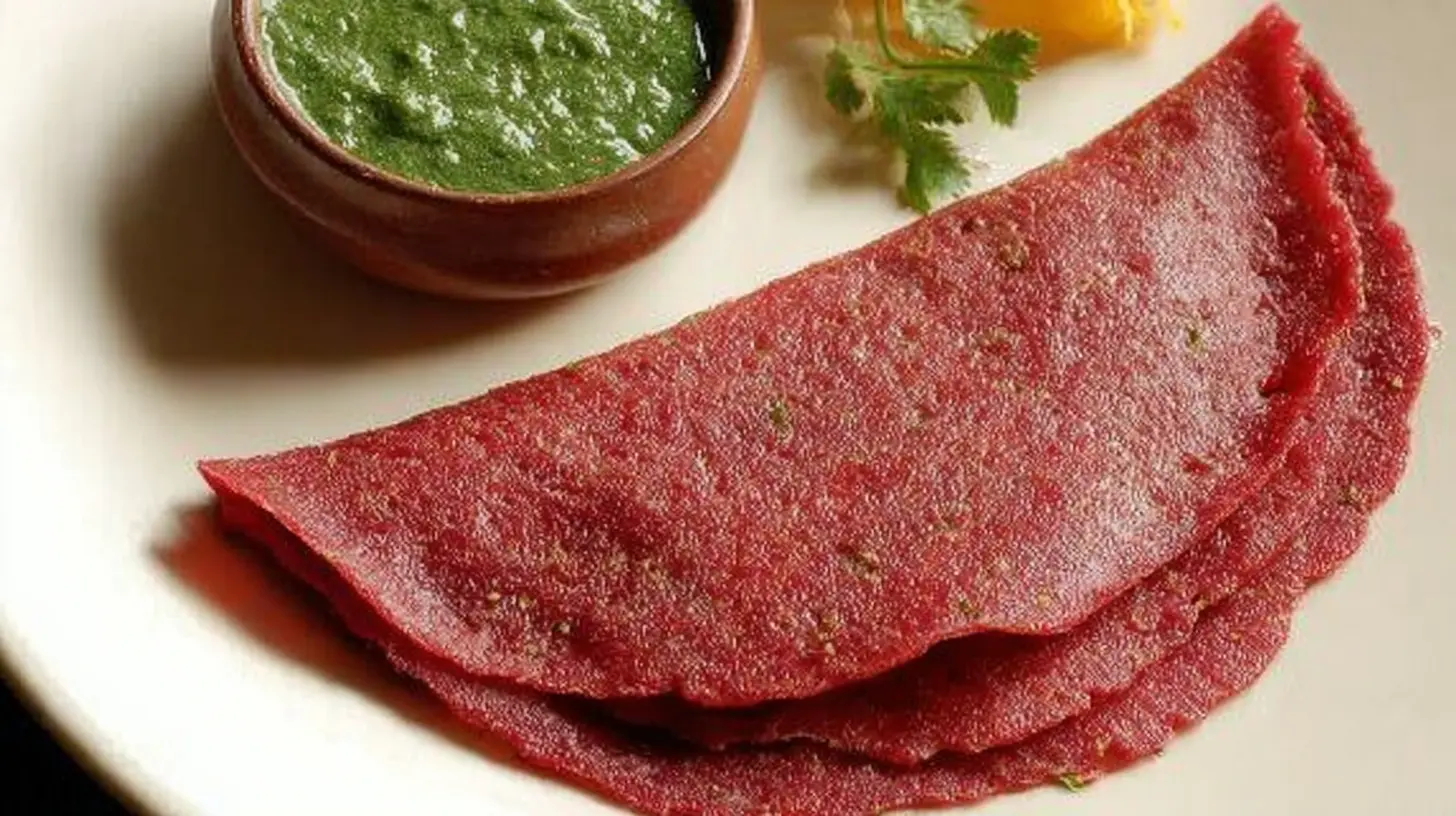 Beetroot oats chilla recipe perfect for weight management and a special Valentine's meal