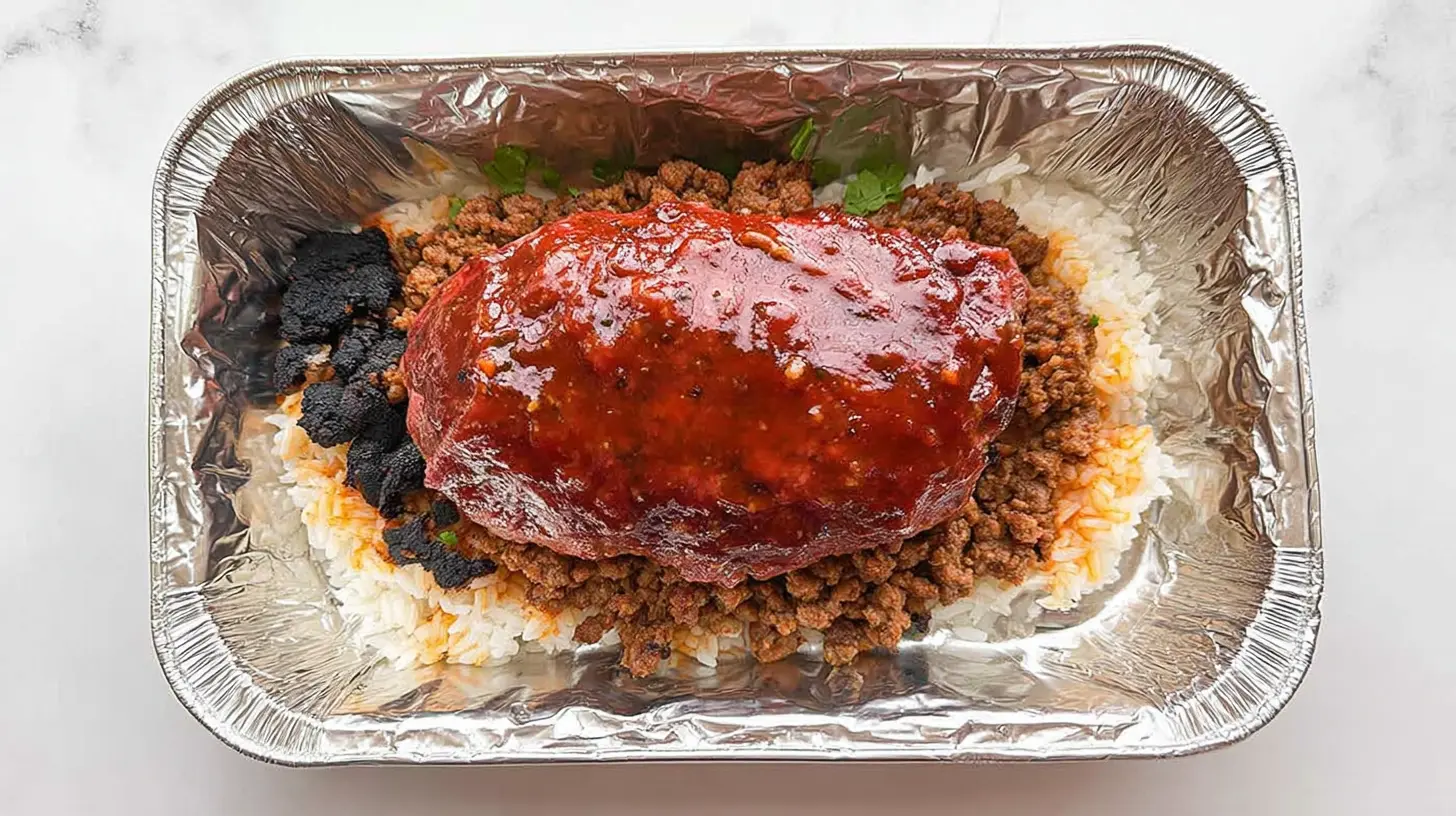 Healthy ground turkey and rice bowl for a quick meal.