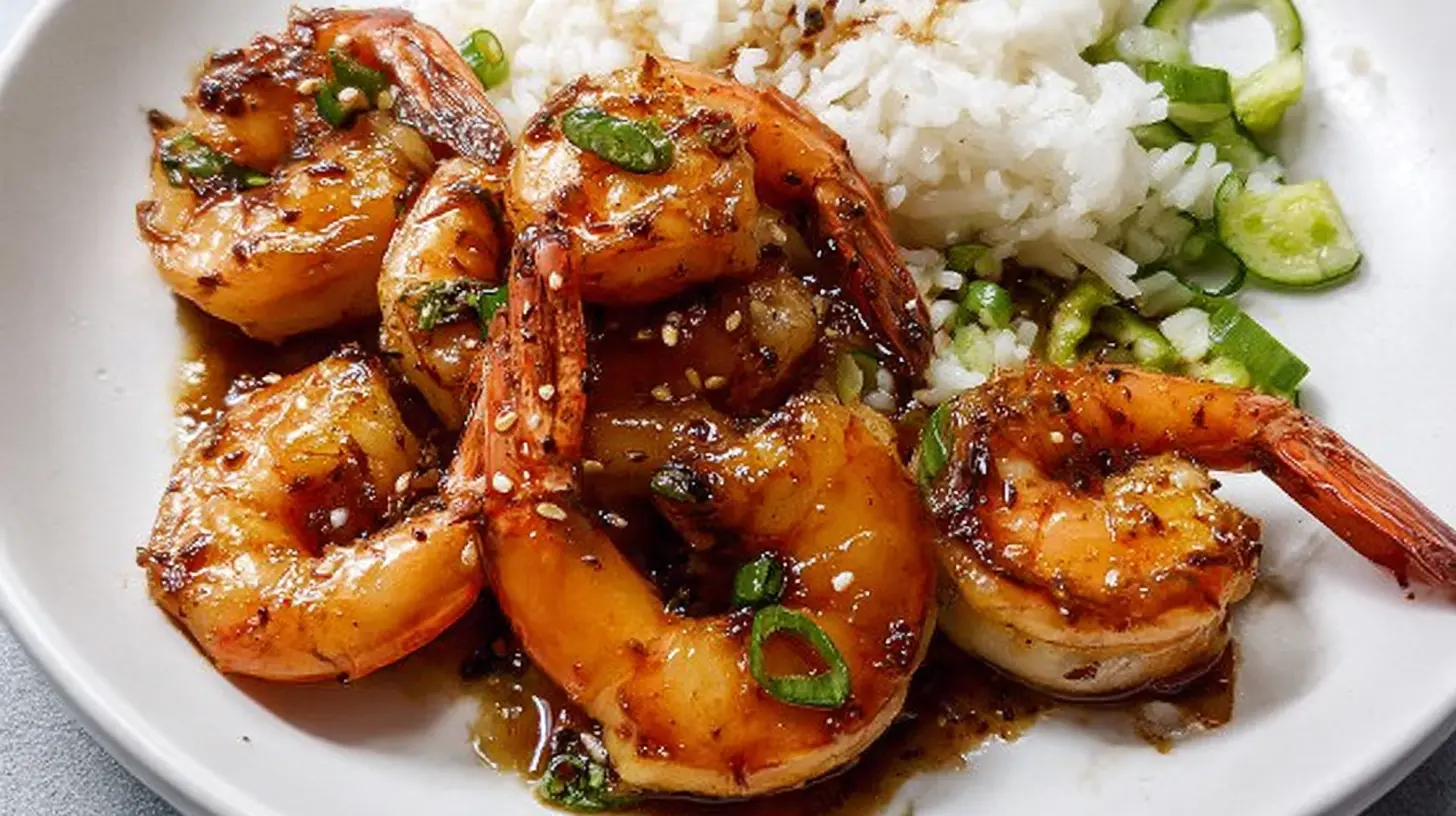 A serving of golden-brown garlic shrimp, perfectly cooked for a weeknight meal.