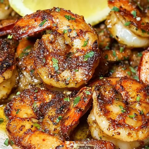 A simple skillet shrimp dish, perfectly cooked and ready to serve.
