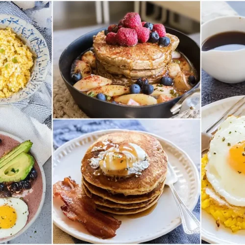 A vibrant spread of Breakfast Ideas for Busy Families, featuring quick and nutritious options.