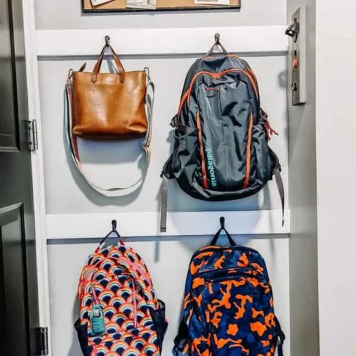 Various accessories and compartments illustrating backpack organizer hacks