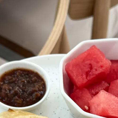 A variety of quick homemade breakfast meals prepared and ready to eat